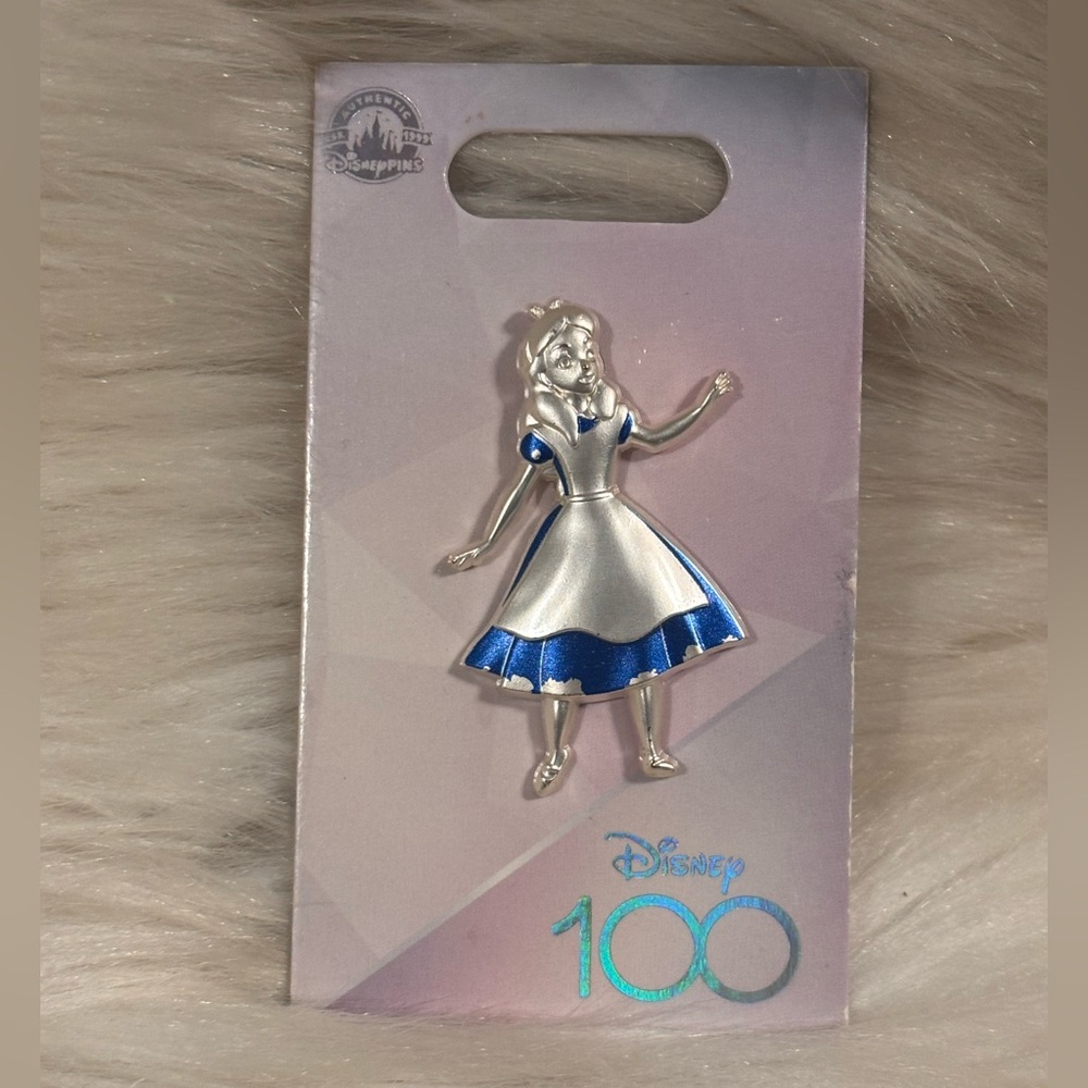 Disney Parks Pin Alice in Wonderland 100 Years Anniversary Platinum Collection